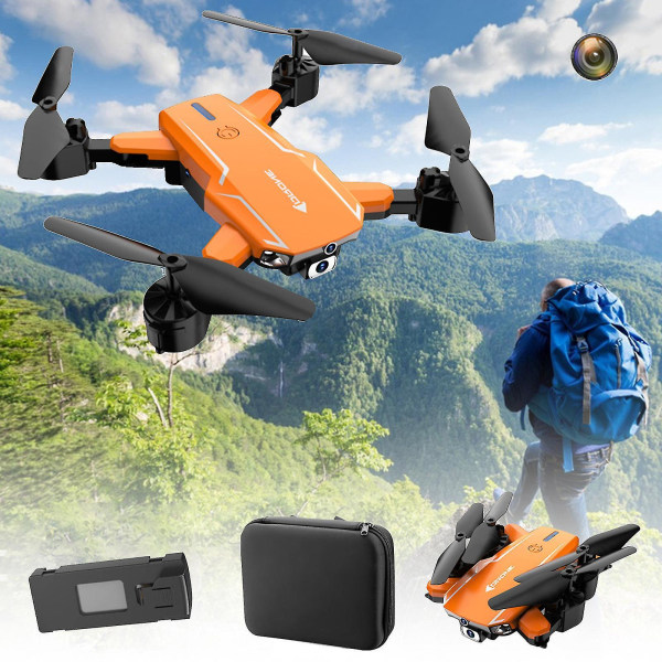 Vikbar drone med kamera Hd 1080p kamera Fpv drone för nybörjare Gestkontroll svart 3 batter
