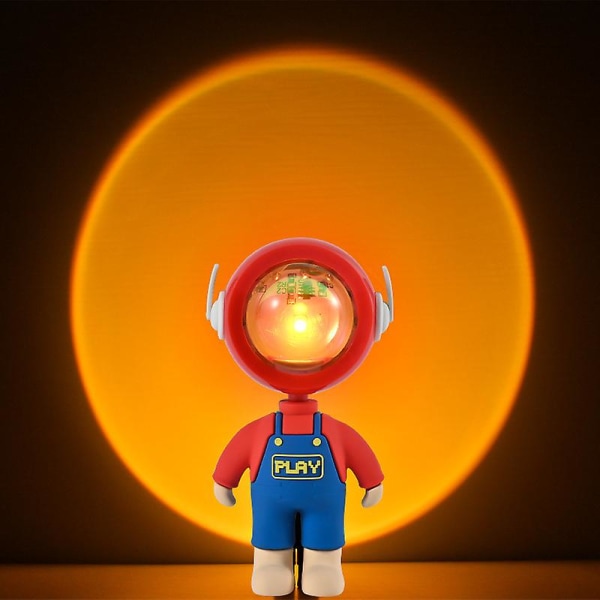 Portable Sunset Lights,projection Lights,atmosphere Lights, Led Astronaut Lights Rotate 360 Degrees red