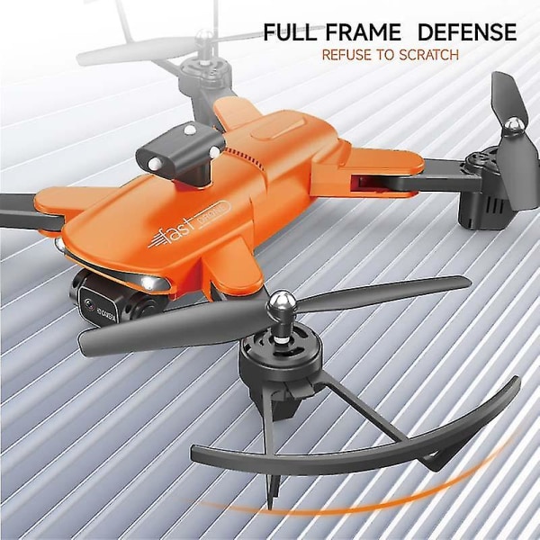 Drone med 50 gångers zoom Wifi-kamera Drone 4k Dual Camera Optical Flow Rc Quadcopter Drone Mini Drone Leksaker orange 2 battery