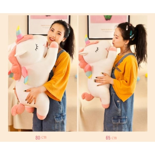 Unicorn kudde docka barngåva Fylld leksak stor docka rosa 30 cm