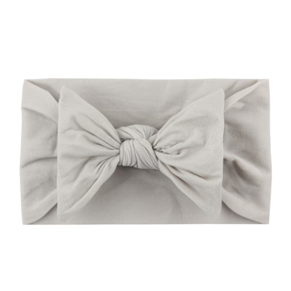 28 färger Baby Pannband Mjuk Nylon Hårband Bowknot Barn Lovely Princess grey