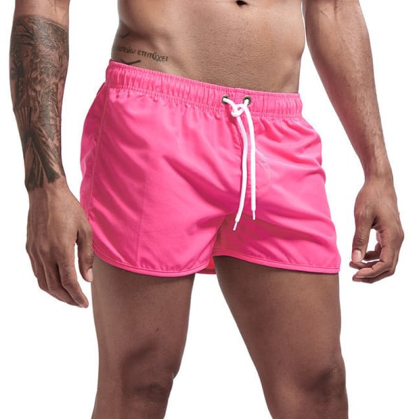 Strandshorts för män Stora sommarstrandsurfshorts pink XXXL