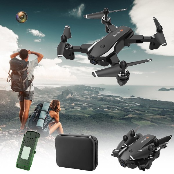 Drone Clearance Vikbar drone med kamera Hd 1080p Dual Camera Fpv- drone för nybörjare Gestkontroll svart 2 batte