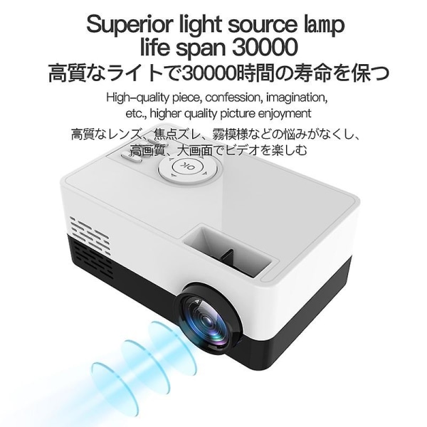 New J15 Projector Mini Entertainment Portable Home Office Led Projector Pocket Mobile Wifi Projectors white