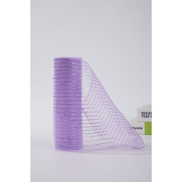 1 rullar 10 tum Yard Påsknätband Poly Burlap Nätband DIY Hantverk Dekor Black