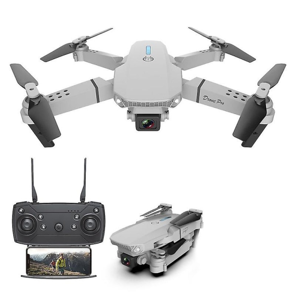 Vikbar fjärrkontroll Drone 4k Hd Flygfoto Dubbelkamera Quadcopter Fjärrkontroll Flygplan grå