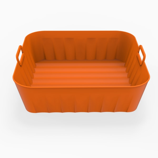 2pack 8.2inch Air fryer silicone pot orange