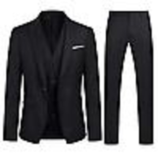 Kostym herr Business Casual 3-delad kostym blazerbyxor Väst 9 färger Sl black