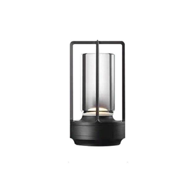 Skrivbordslampa Ambient Light Outdoor Camping Nattlampa USB Uppladdningsbar LED Bordslampa Dimbar sladdlös skrivbordslampa Shelf Black