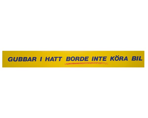 Dekal Retro, Gubbar i Hatt Borde Inte Köra Bil