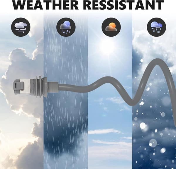 Waterproof 30Ft Starlink Gen 3 Cable Extension - Satellite Replacement Cable for Starlink V3