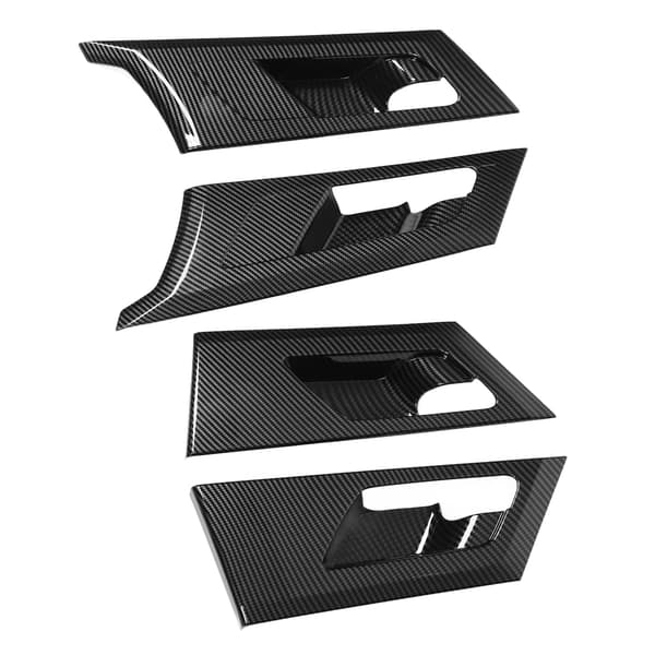 4pcs Carbon Fiber Pattern Inner Door Handle Frame Protection Trim Replacement for Mitsubishi Outlander