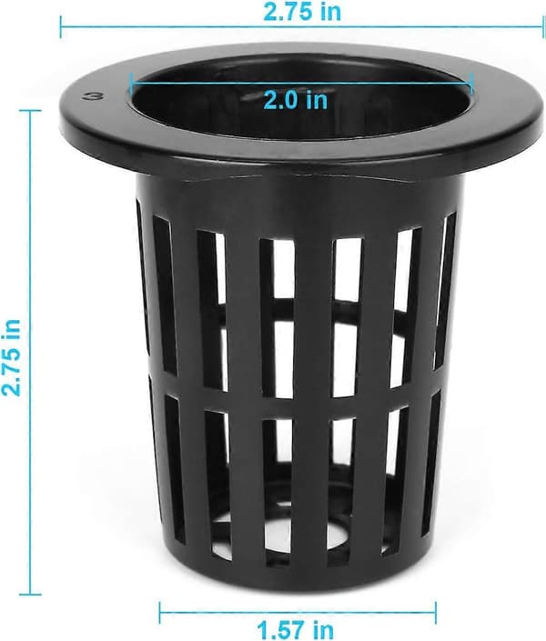 50-pack Mesh Korgar Slitsad Mesh Design för Hydroponik Aquaponik 2