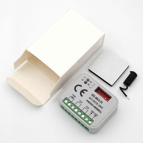 Universal 300-868 MHz RX-Multi-Frequency Mottakersbryter 9-30V for Garasjeportkontroll mit