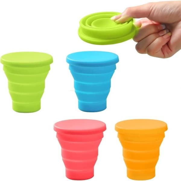 Hopfällbar Mugg - Ej specificerad - 4 Delar - Silikon - 170ML - Värmebeständig