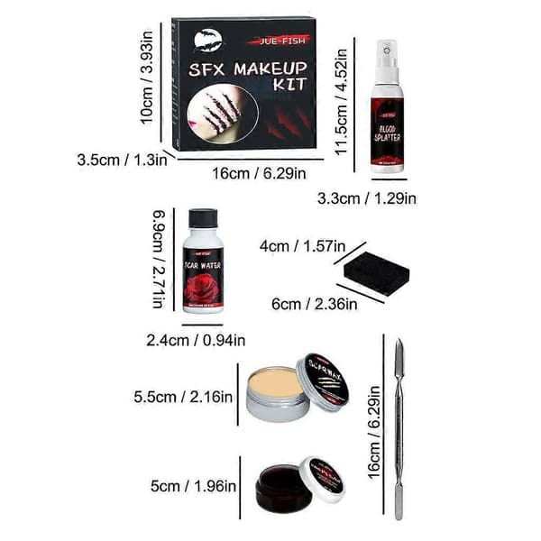 Falsk Blod Makeup Blodspray, Vaskbar Blod Makeup til Vampyr Cosplays Blod Halloween makeup bag