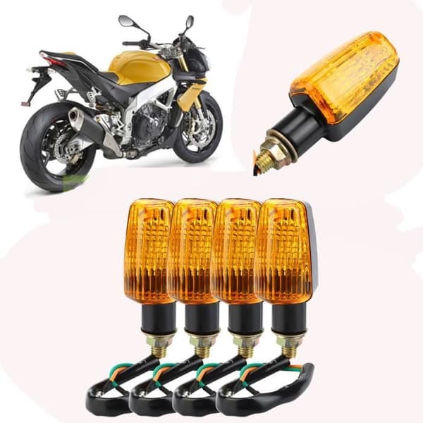 4 x Universal Motorcykel Blinklys, Orange Blinkende Lys, MLC70508352