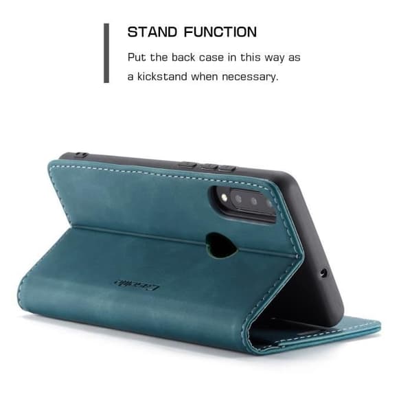 【SmartLegend】Huawei P30 Lite Bumperfodral Premium Läder Flip Plånboksfodral Blå