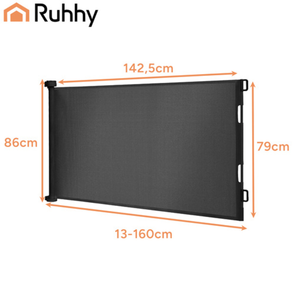 Extendable Safety Gate 160 cm - Roll Gate for Children & Pets