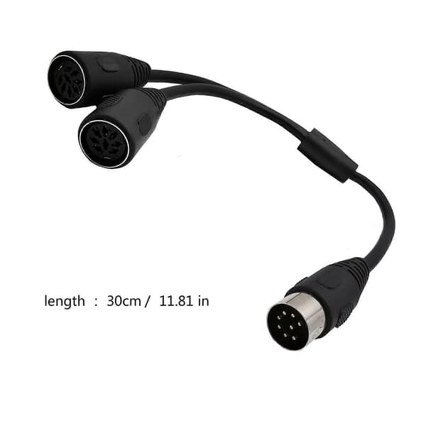 Splitter 8 Pin DIN Y Adapterkabel 1 Han til 2 Hun til Lydenheder Multicolor