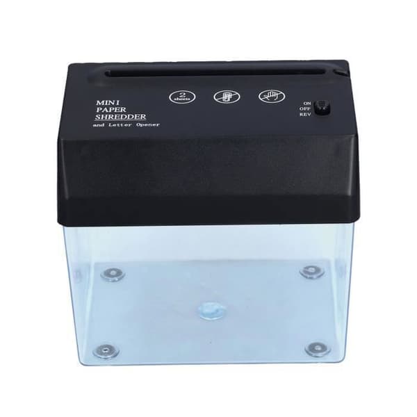 SURENHAP Mini Elektrisk Pappersförstörare - Metallblad - Slitstark - Brevpappersset