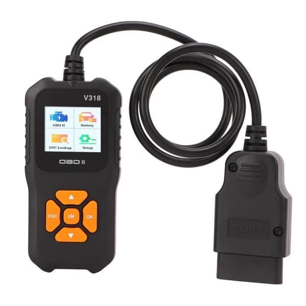 V318 OBD2-scanner, 1,8-tommer farveskærm, 10 sprog, fejllæser, bildiagnoseværktøj