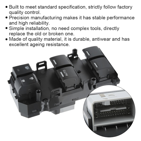 Electric Front Left Window Master Switch, Compatible with Accord 2014 2018