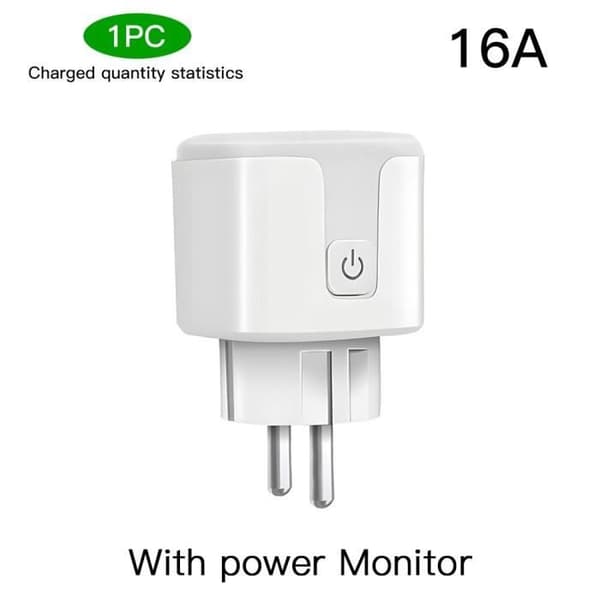 Tuya WiFi Smart Plug EU med strømovervågning, timerfunktion, stemmestyring - 16A ZN275250