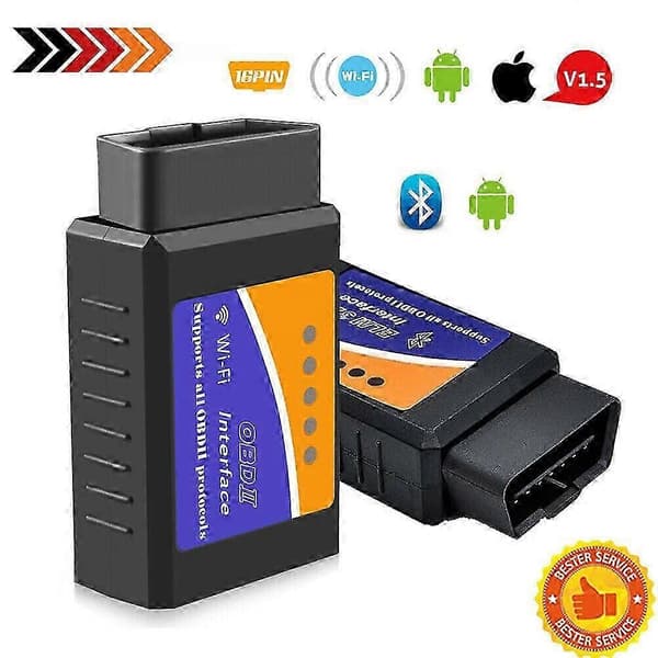 OBD2 ELM327 Bluetooth/WIFI Profesjonell Diagnoseenhet Bil IOS Tester Skanner DE