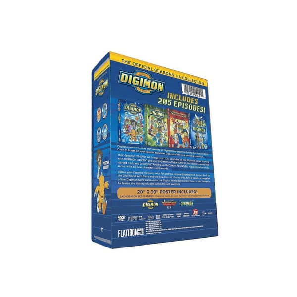 Digimon: De Komplette Sæsoner 1-4 DVD Box Sæt (32 Discs) | Klassisk Anime Serie Engelsk Version