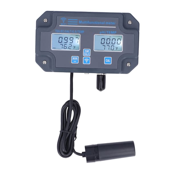PHW3988 Multiparameter Vannkvalitetstester APP Fjernkontroll PH EC TDS SALT SG Temperaturmåler 110V US-plugg
