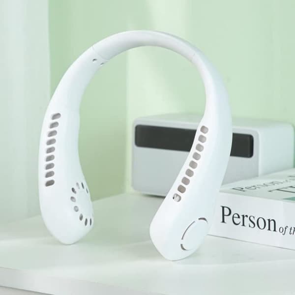 Bærbar ventilator - Hvid - USB - 3000mAh - 3 hastigheder - 60 dB