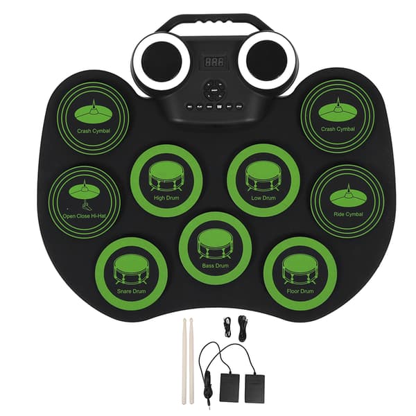 Electronic Drum Set Portable USB Electric Drum Kit with Speaker Musical Instrument