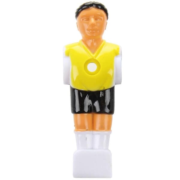 22 stk. Bordfodboldspillerfigur Gul+Kongeblå med bold 10,7 cm