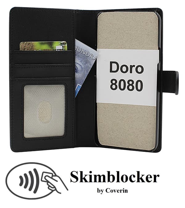 Skimblocker Doro 8080 Wallet Case Svart