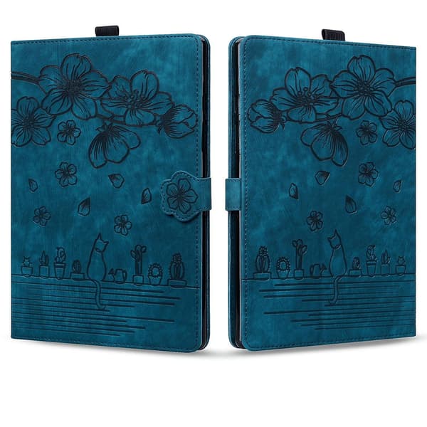 Sakura Kat Læder Etui Til Kindle Scribe 10.2 2022 Blue