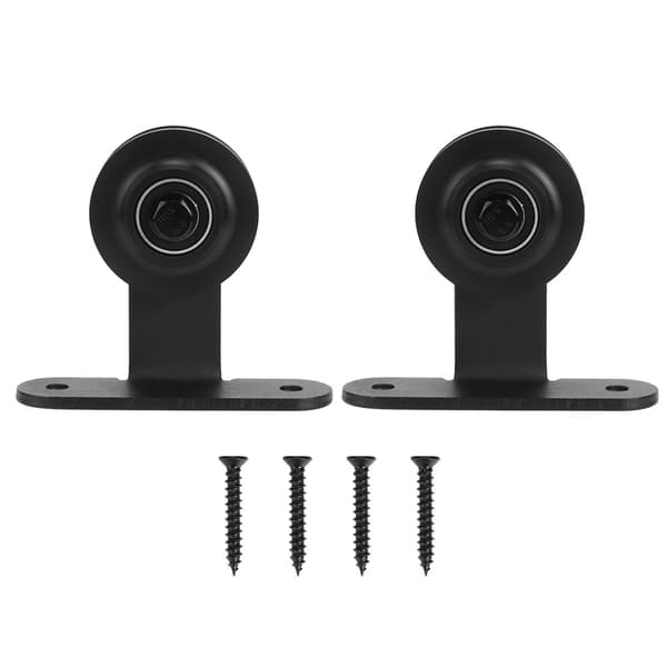 1 par skydedør lade drivhus dør hængeskinne hjul hardware til lade dør
