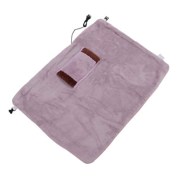 USB Heated Flannel Blanket 5V Low Voltage Safe Multifunctional Home Office Warm Shawl Rose Red