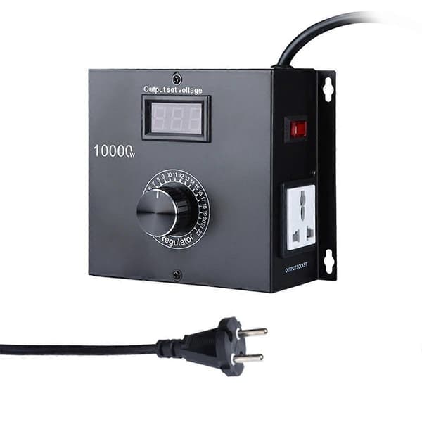 10000W SCR AC Variabel Hastighetskontroller, Vifte- og Motorhastighetskontroll 120V-220V AC, 22A, Ideell for El Black Eu Plug