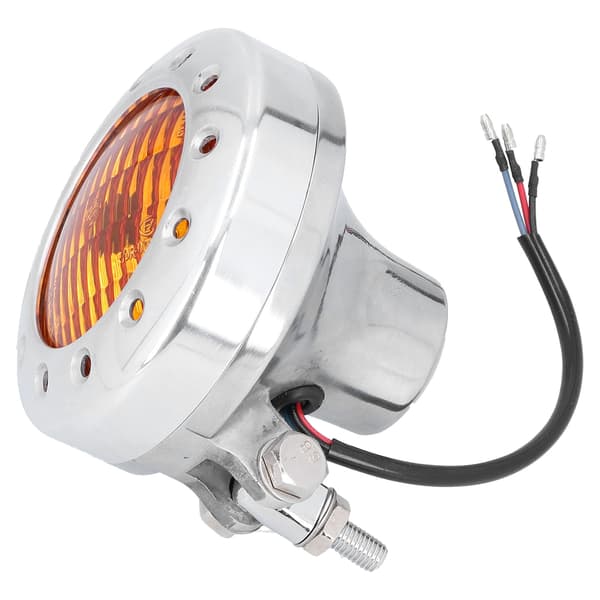 DC12V Retro Motorcycle Headlight 4200K High/Low Beam Front Lamp High Brightness Universal Electroplate