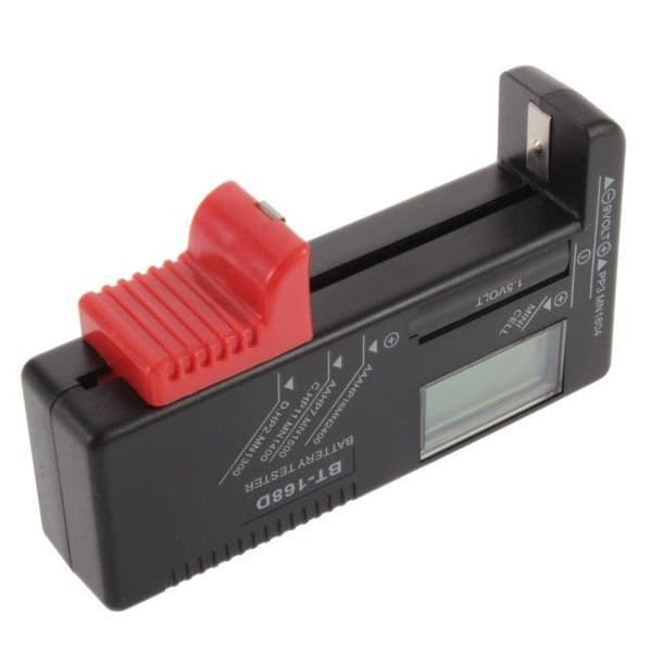 Batteritestare - LCD - Svart - För AA AAA CD 9V Batterier - LED-indikator