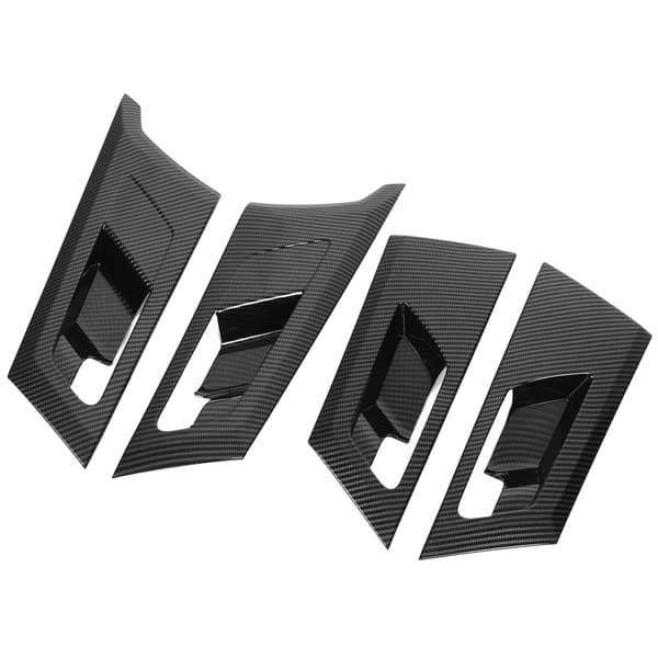 4pcs Carbon Fiber Pattern Inner Door Handle Frame Protection Trim Replacement for Mitsubishi Outlander