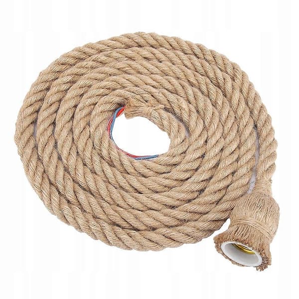 Pendellampa Jutesnöre 3m E27 50w 85-265v beige