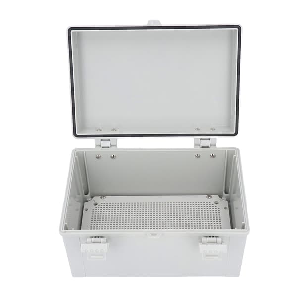 Grey Hinged Junction Box, Electrical Junction Box IP67 Waterproof Outdoor Project Enclosure