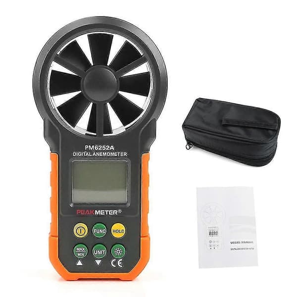 HYELEC MS6252A Digital lufthastigheds anemometer / Luftmængde / Luftstrøms testmåler