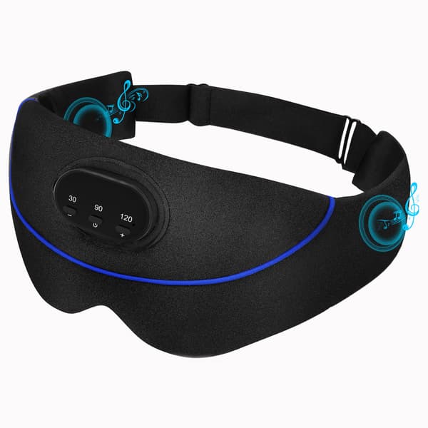 Wireless Bluetooth 5.4 Sleep Mask Eye Mask with Noise-Reducing Music Function Blackout Comfortable Sleep