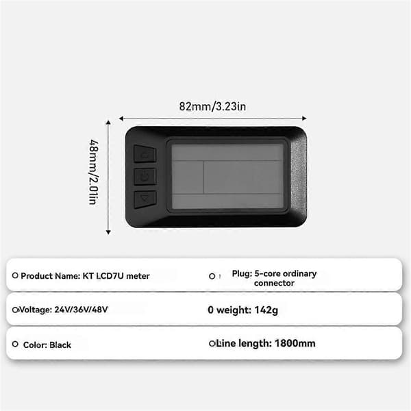 Elektrisk Cykel Display KT LCD7U KT-LCD7U LCD Display Computer med USB Interface