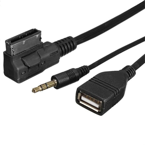 3,5 mm AUX-lydkabel Musik MMI-interface USB-oplader til A6L A8L A3 A4L A5 A1 S5 Q5