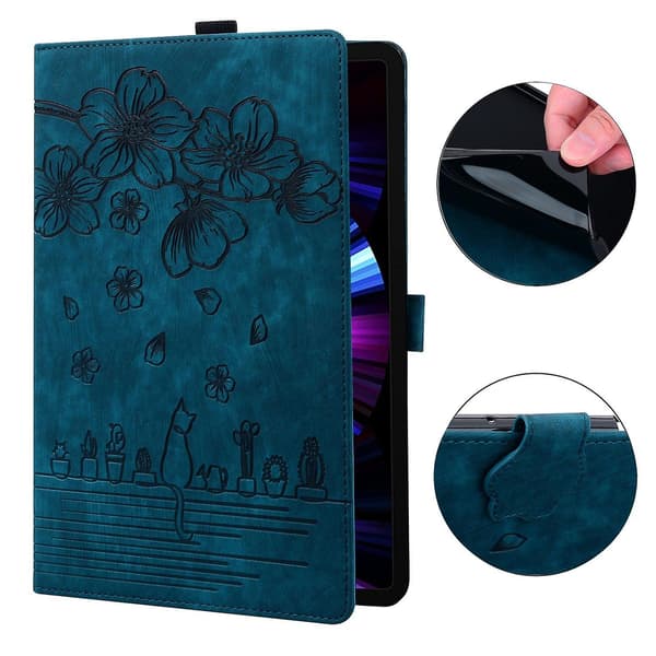 Sakura Kat Læder Etui Til Kindle Scribe 10.2 2022 Blue