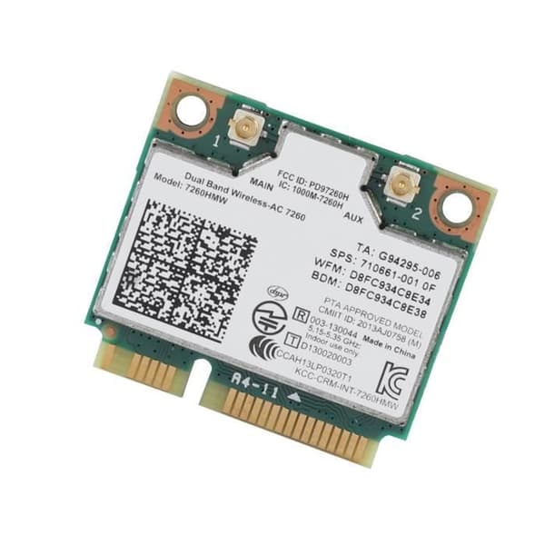 Intel 7260AC PCI Express Wi-Fi netværkskort, Tonysa Mini-PCI-E Wi-Fi-kort, med Bluetooth 4.0, Half-Mini PCI-E interface til